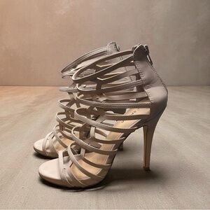 Call It Spring Strappy Heels With Zipper At The Back